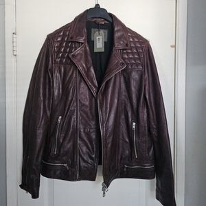Rare Oxblood Conroy All Saints Jacket XL Leather